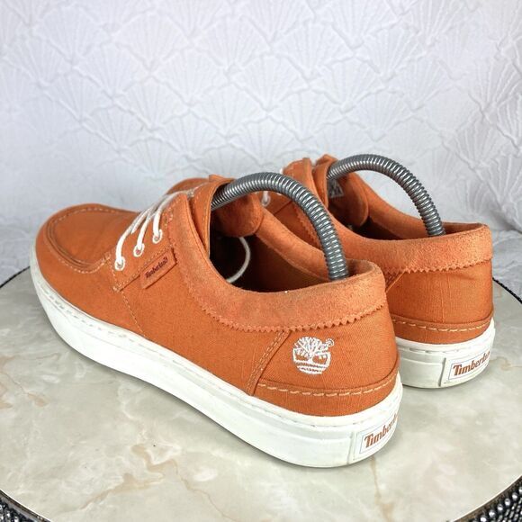 Timberland Earth Keepers Lace-Up Shoes Mens Sz 8.5 Orange Casual Preppy Loafers - Picture 7 of 12